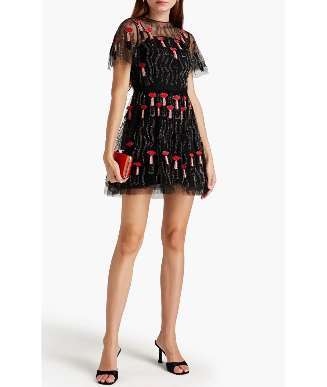 VALENTINO Черное полиамидовое коктейльное платье, фото 2