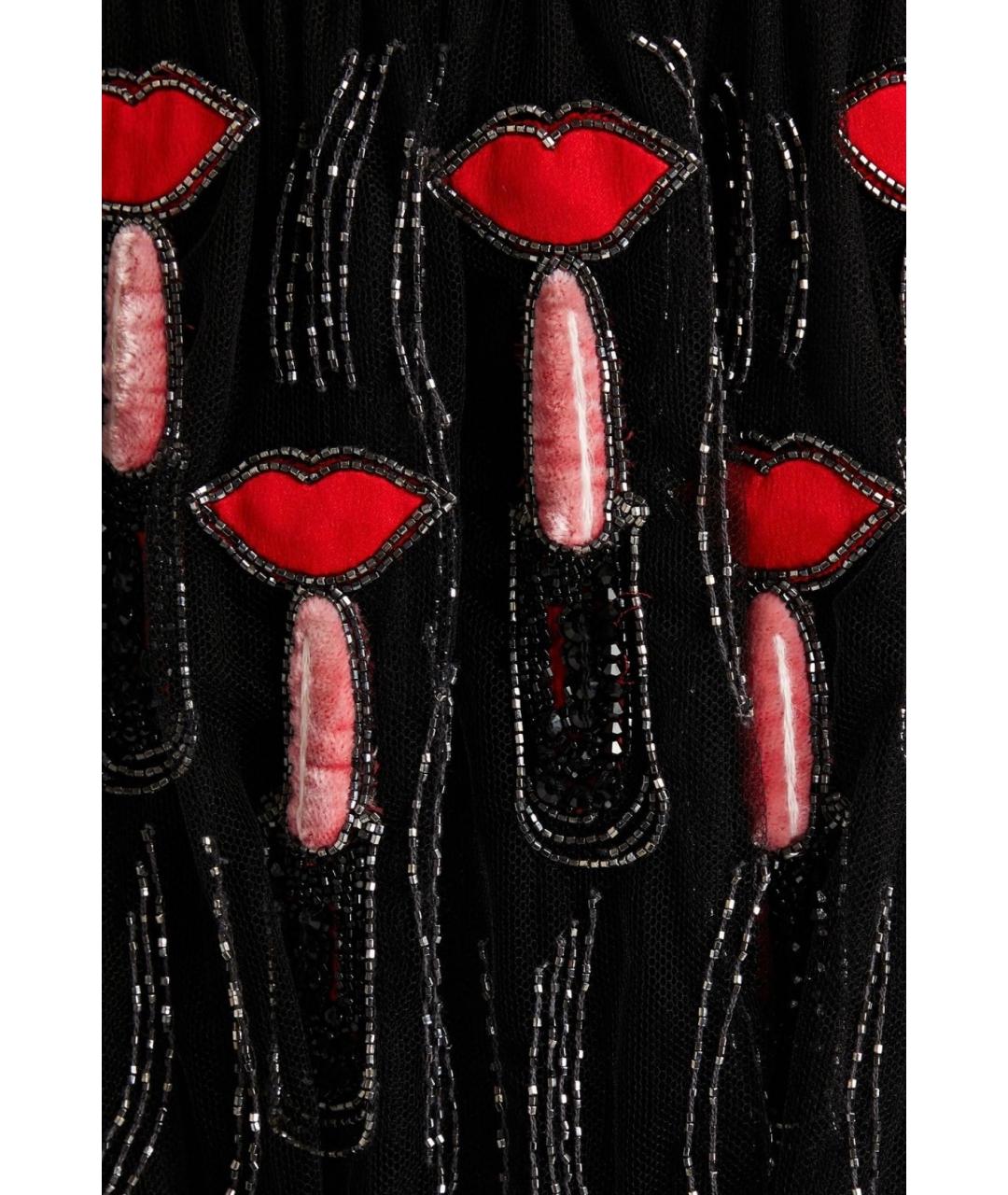 VALENTINO Черное полиамидовое коктейльное платье, фото 4