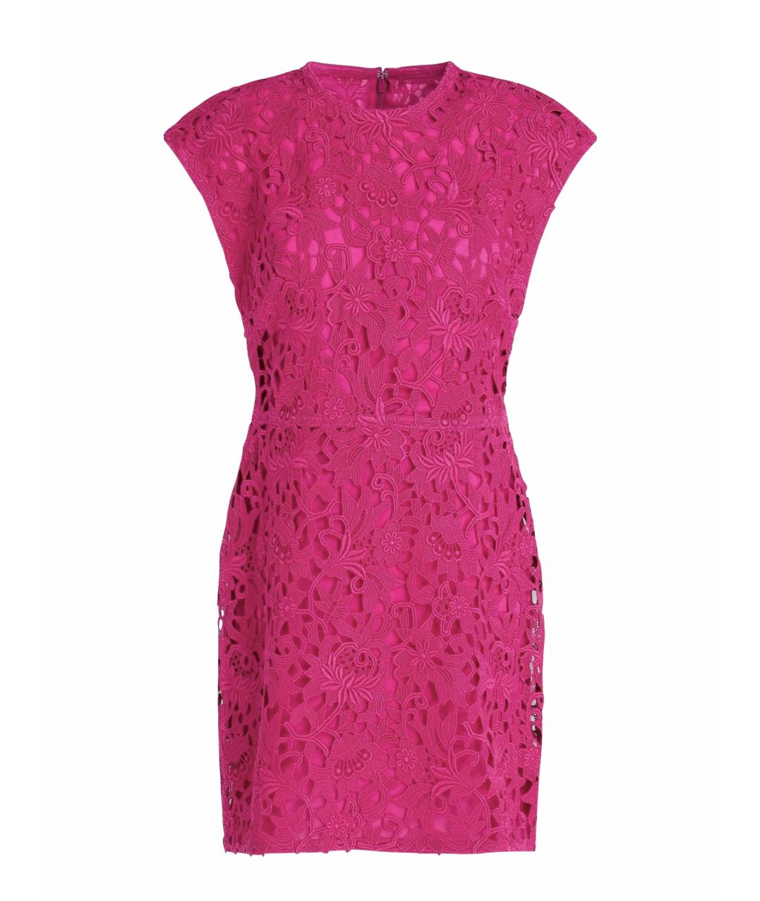 VALENTINO Фуксия хлопковое коктейльное платье, фото 5