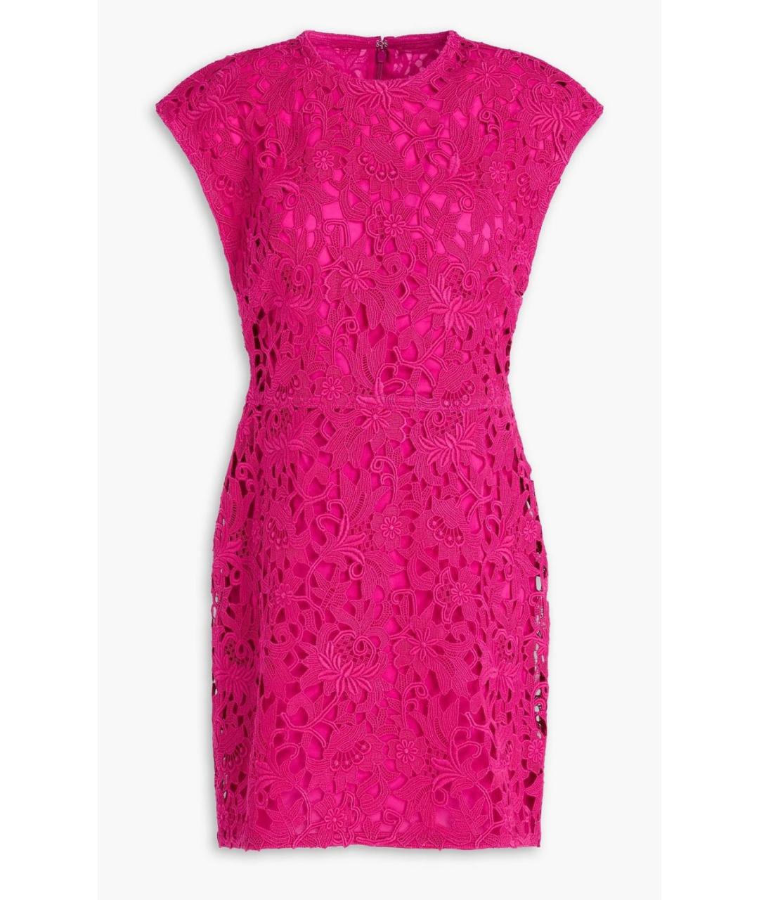 VALENTINO Фуксия хлопковое коктейльное платье, фото 4