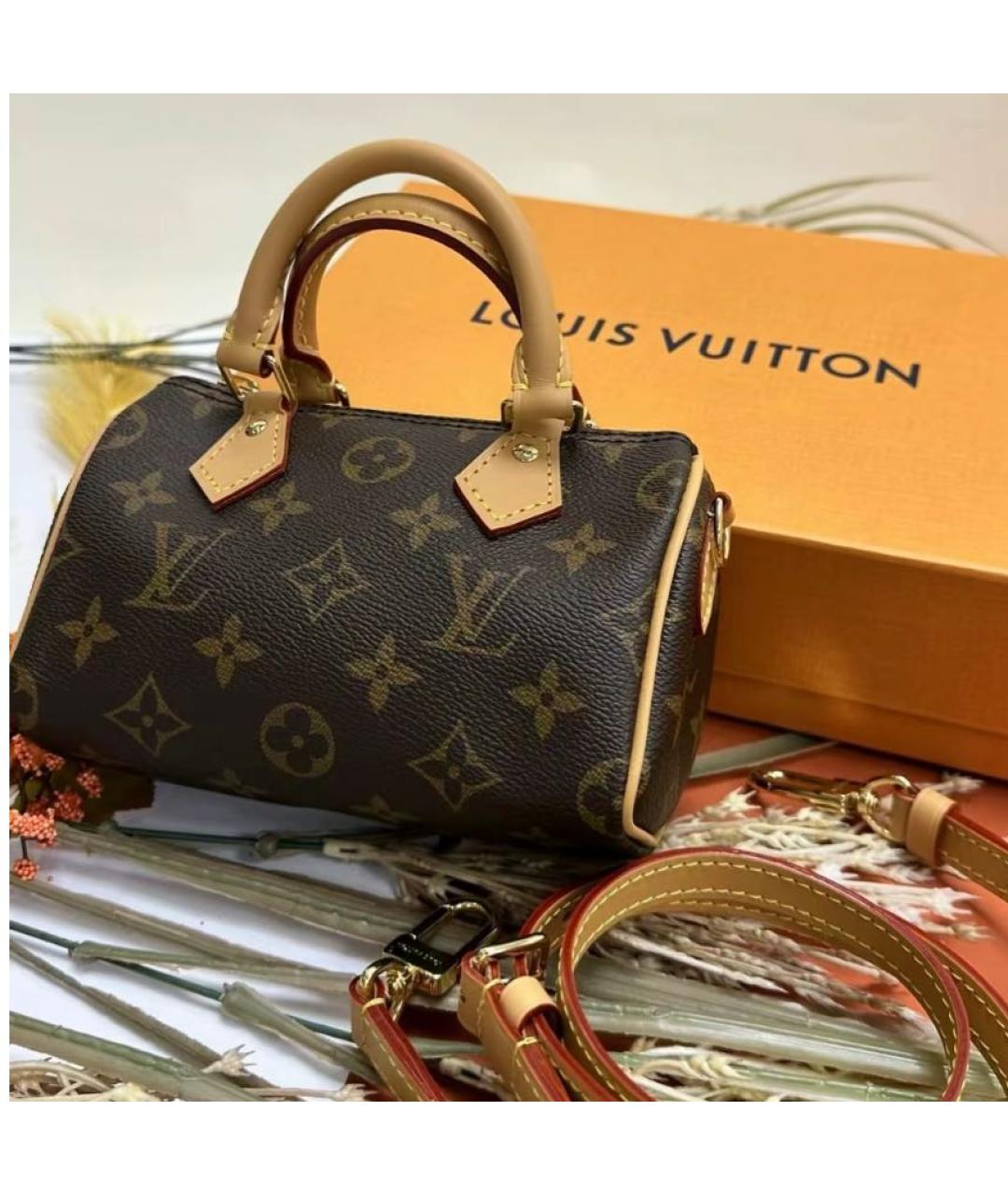 LOUIS VUITTON Коричневая сумка с короткими ручками, фото 4