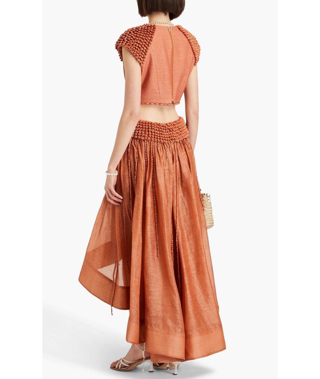 ZIMMERMANN Коричневая хлопковая блузы, фото 3