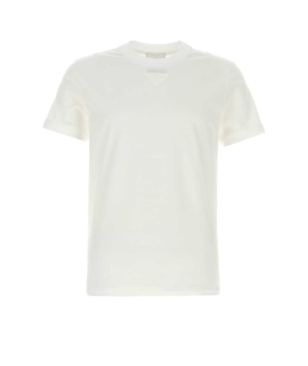PRADA Белая хлопковая футболка, фото 1