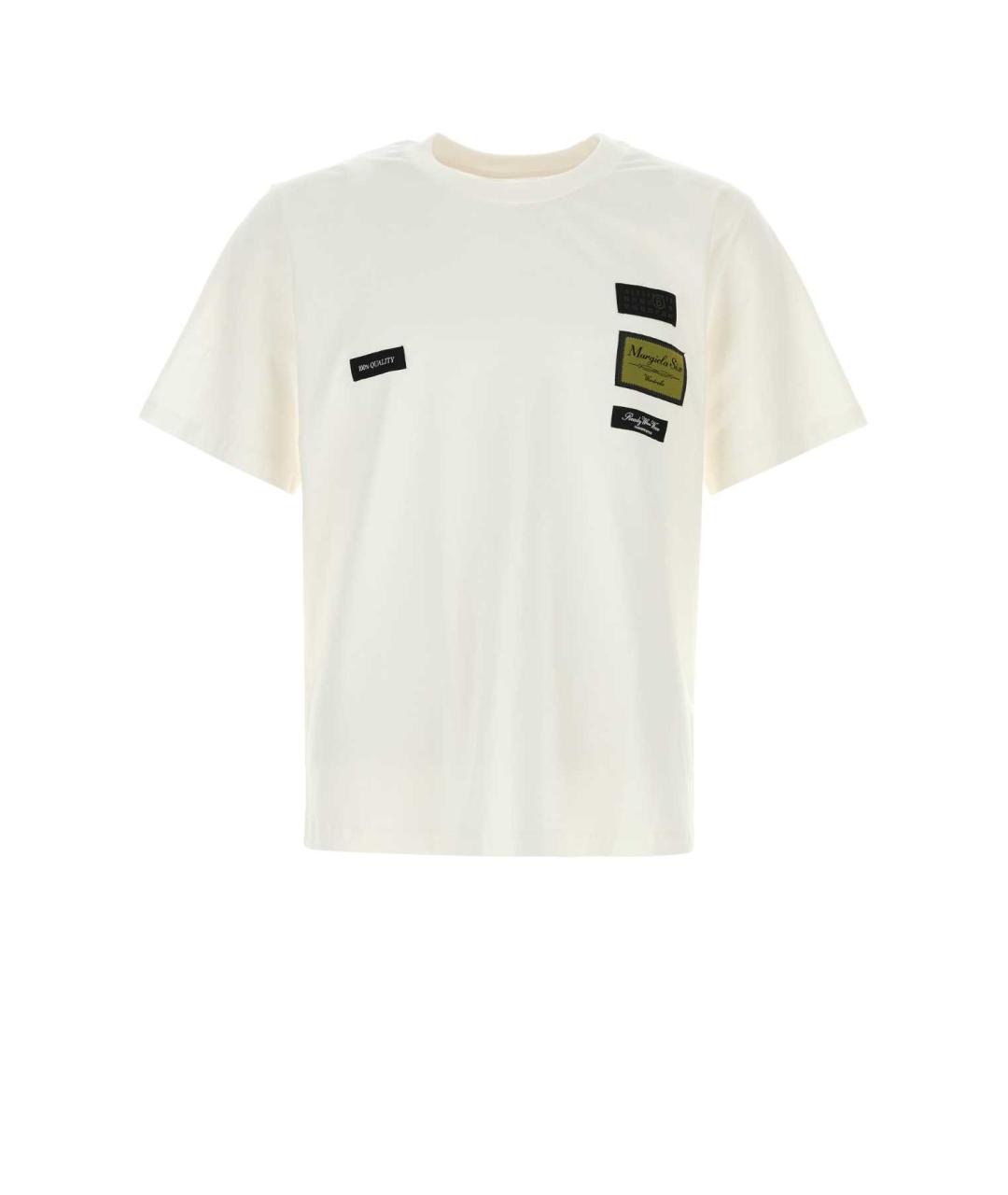 MM6 MAISON MARGIELA Белая хлопковая футболка, фото 1