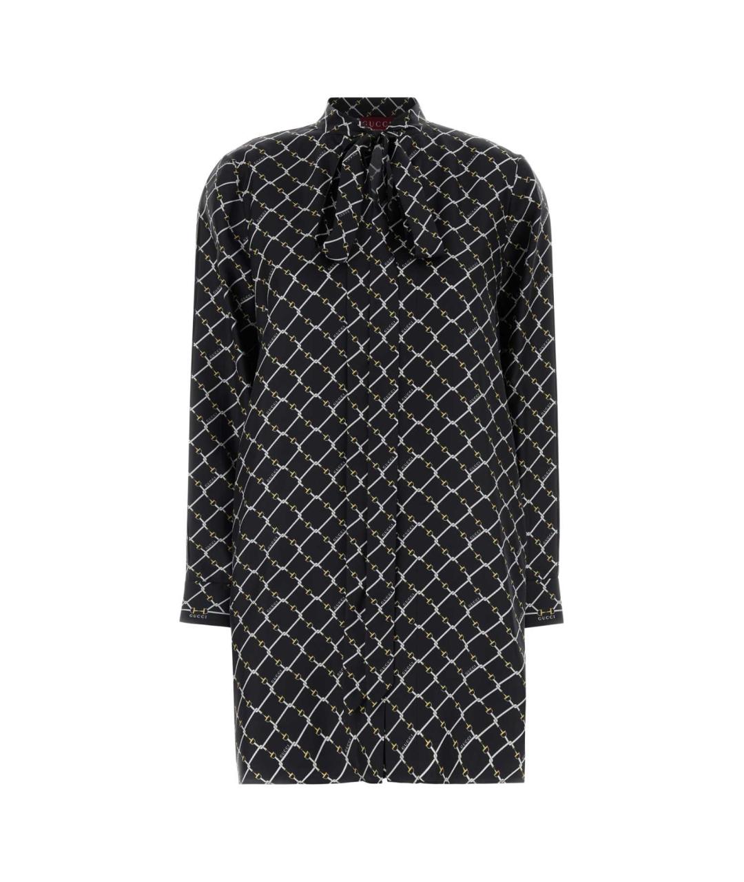 GUCCI Мульти шелковое повседневное платье, фото 1