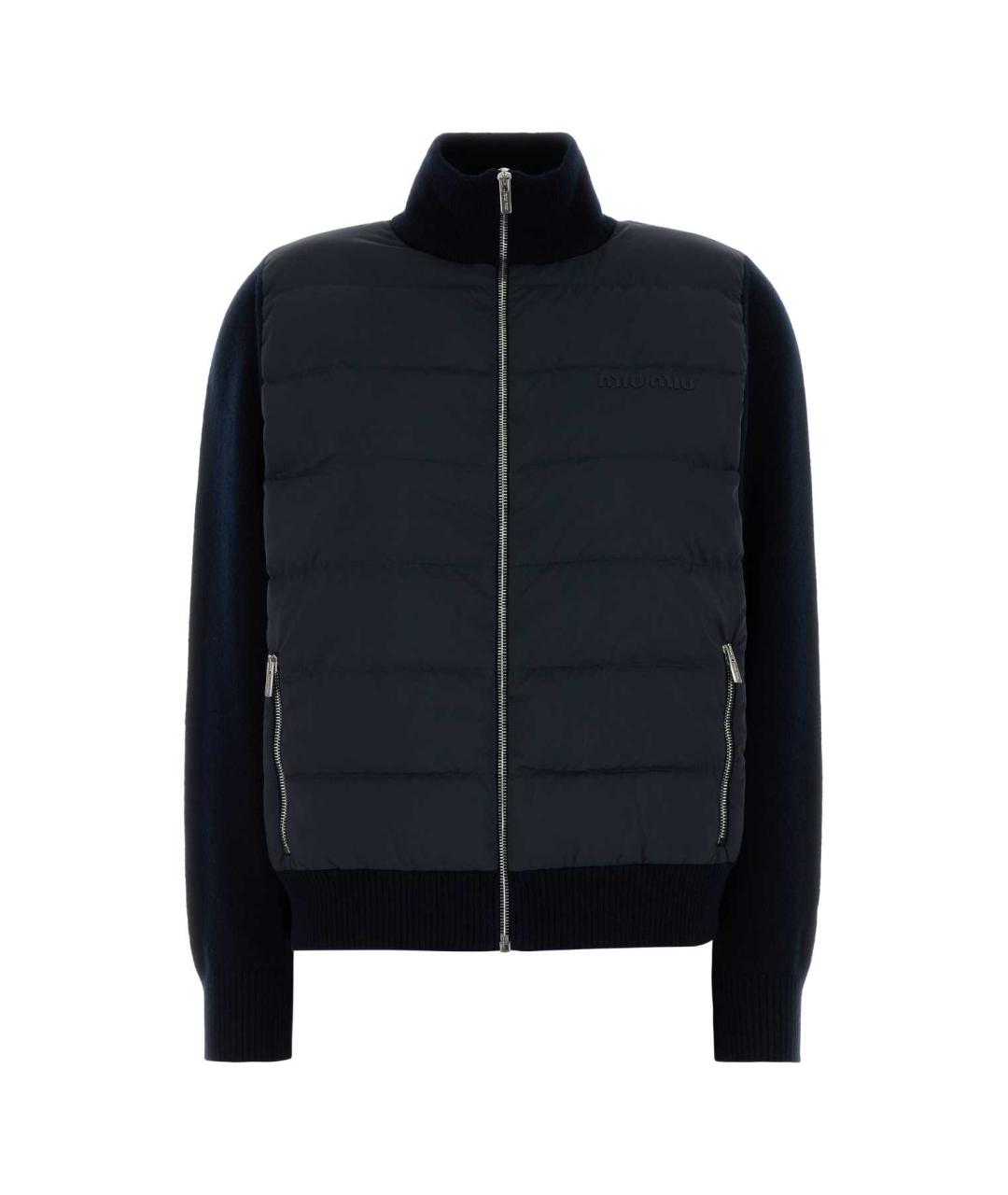 MIU MIU Синяя полиэстеровая куртка, фото 1