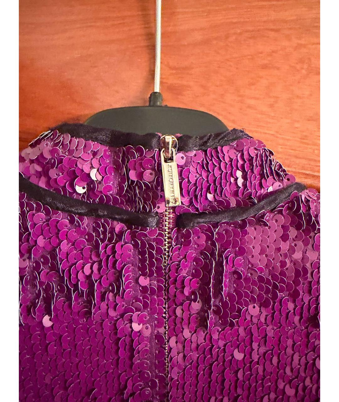 KALMANOVICH Фиолетовое полиэстеровое коктейльное платье, фото 5