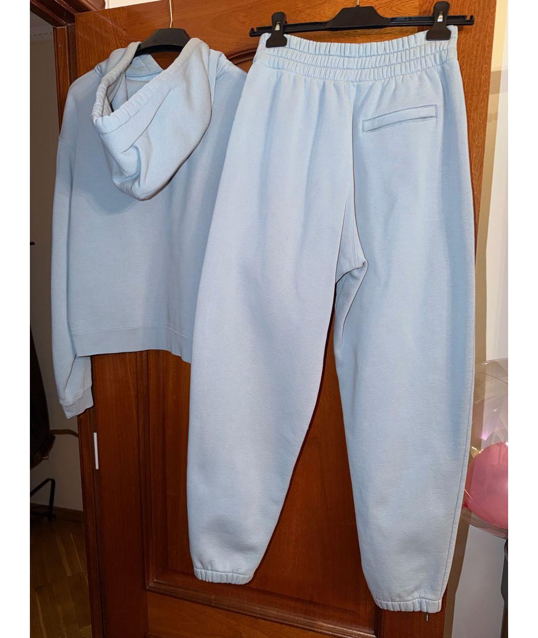 T BY ALEXANDER WANG Голубой хлопковый костюм с брюками, фото 8