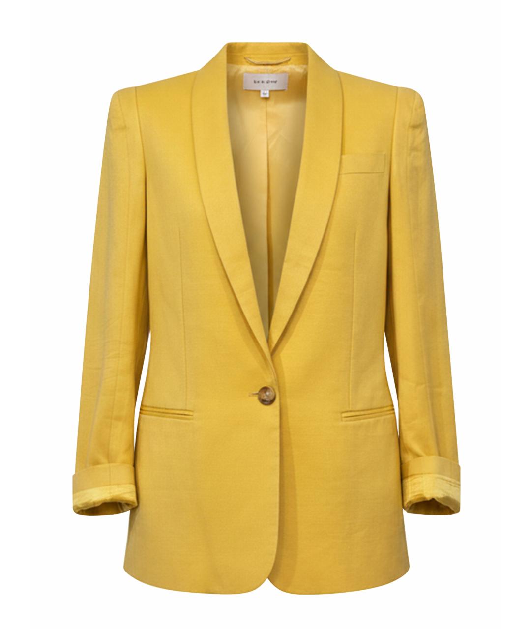 STELLA MCCARTNEY Желтый льняной жакет/пиджак, фото 1