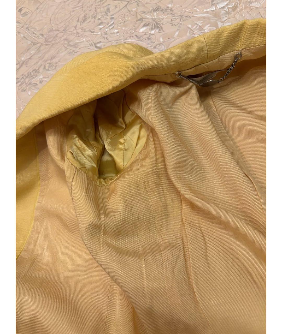 STELLA MCCARTNEY Желтый льняной жакет/пиджак, фото 8