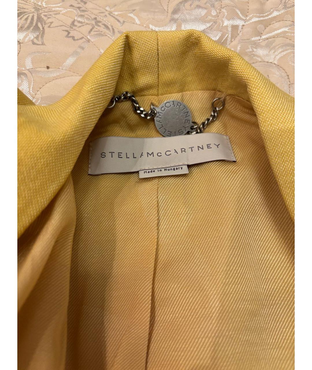 STELLA MCCARTNEY Желтый льняной жакет/пиджак, фото 6