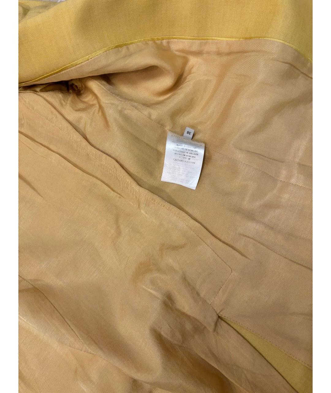 STELLA MCCARTNEY Желтый льняной жакет/пиджак, фото 7