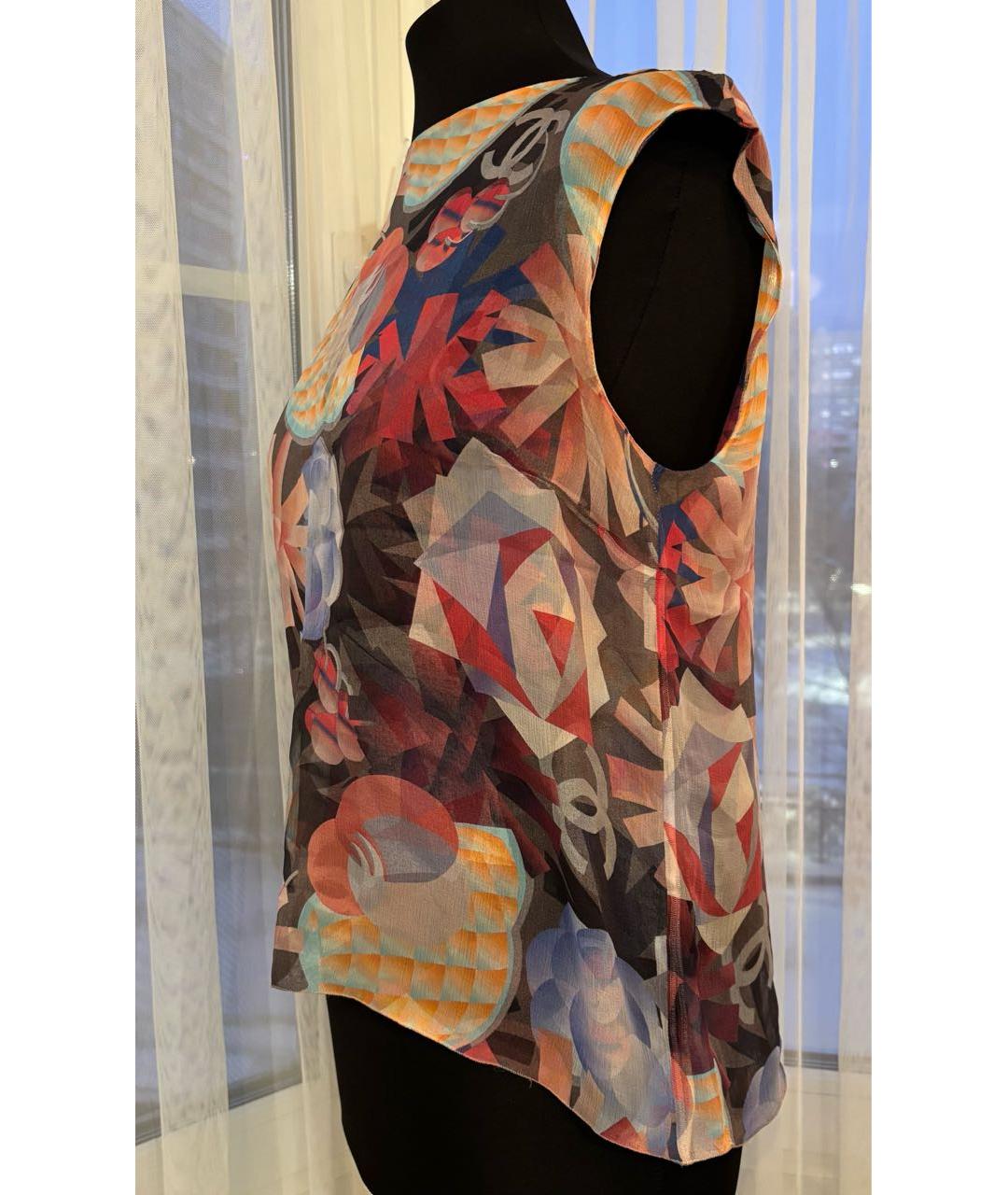 CHANEL Мульти шелковая блузы, фото 2