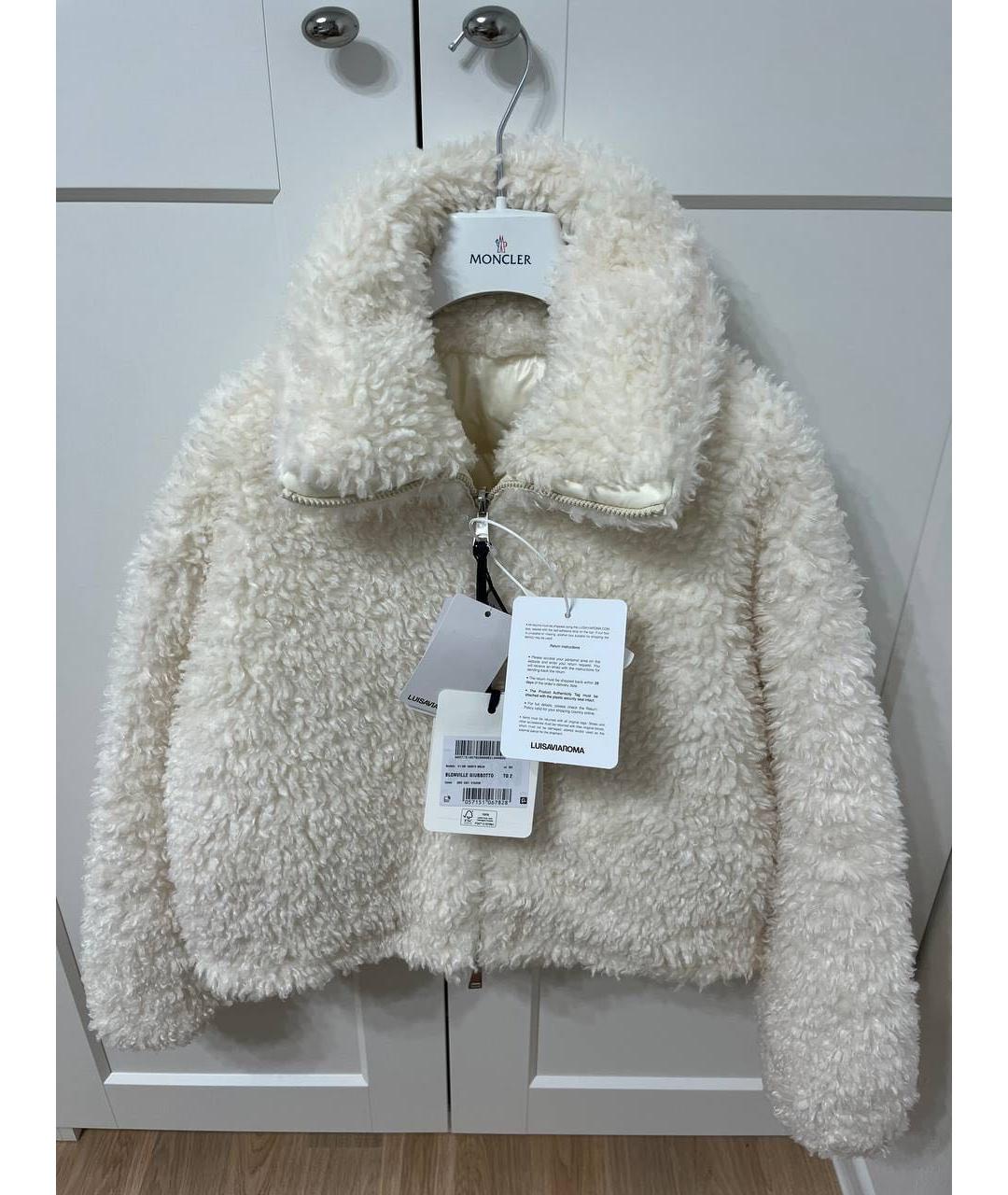 MONCLER Бежевая полиэстеровая куртка, фото 4