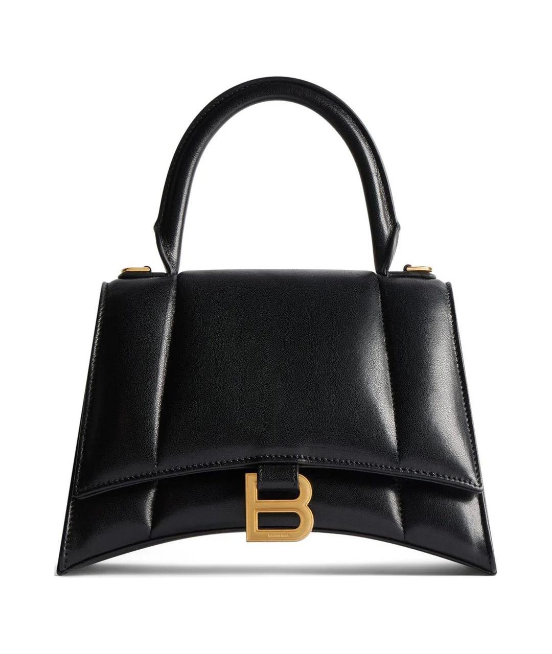 BALENCIAGA Черная кожаная сумка с короткими ручками, фото 6