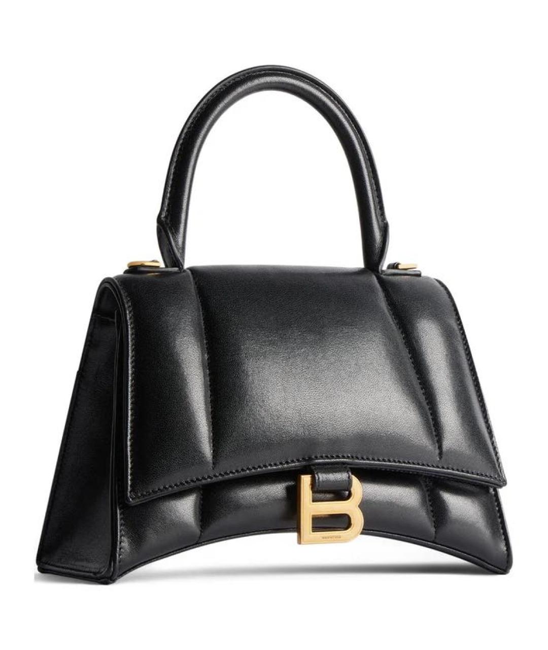 BALENCIAGA Черная кожаная сумка с короткими ручками, фото 2