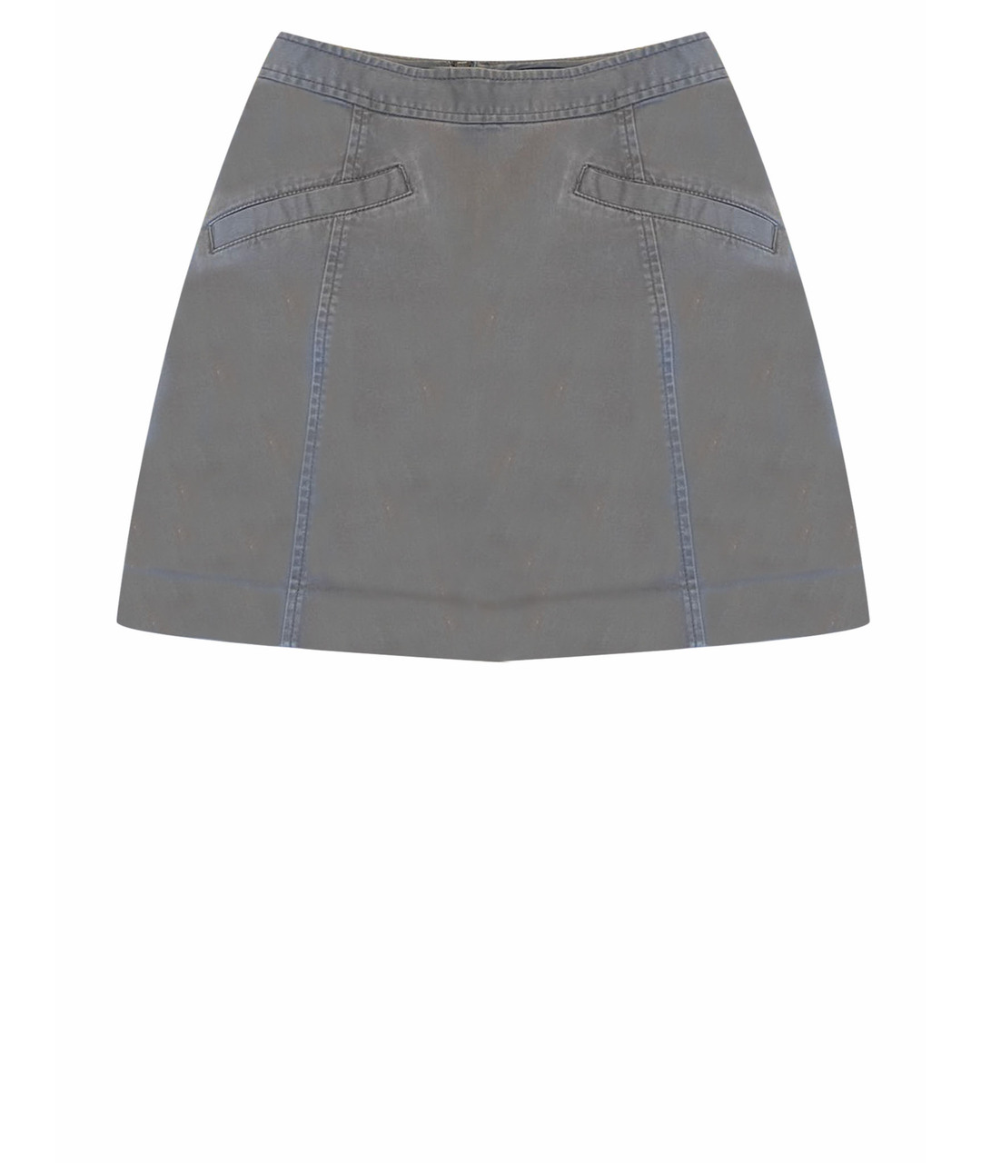 ARMANI EXCHANGE Серая хлопко-эластановая юбка мини, фото 1