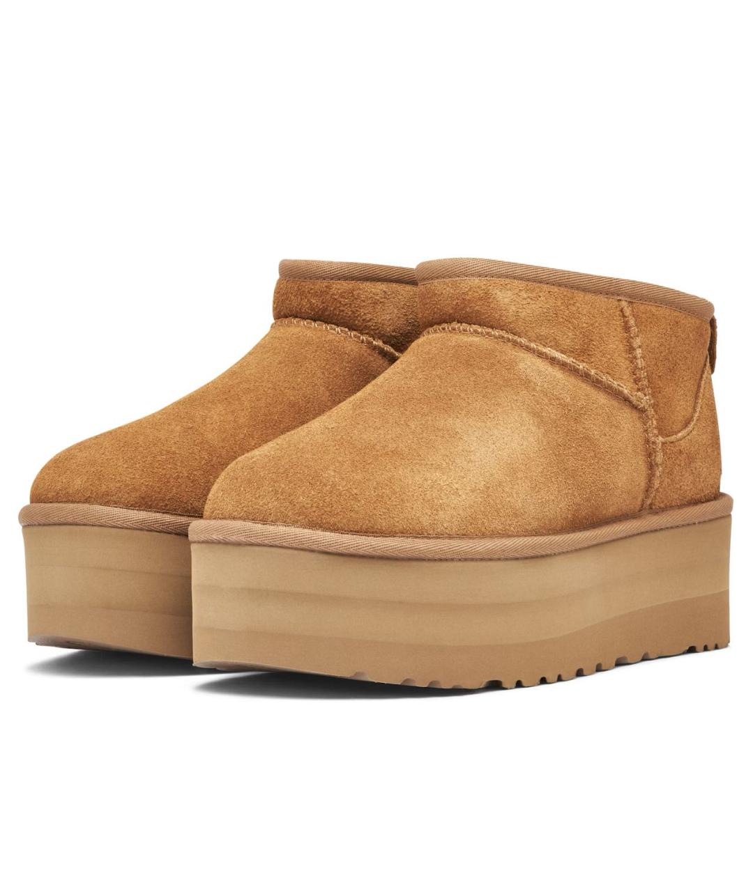 UGG AUSTRALIA Бежевые замшевые полусапоги, фото 6