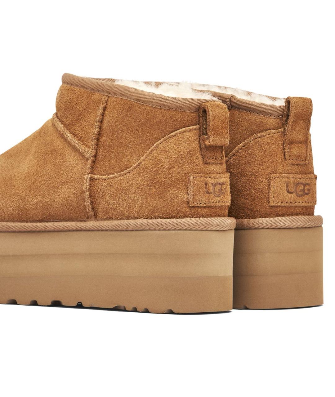 UGG AUSTRALIA Бежевые замшевые полусапоги, фото 3