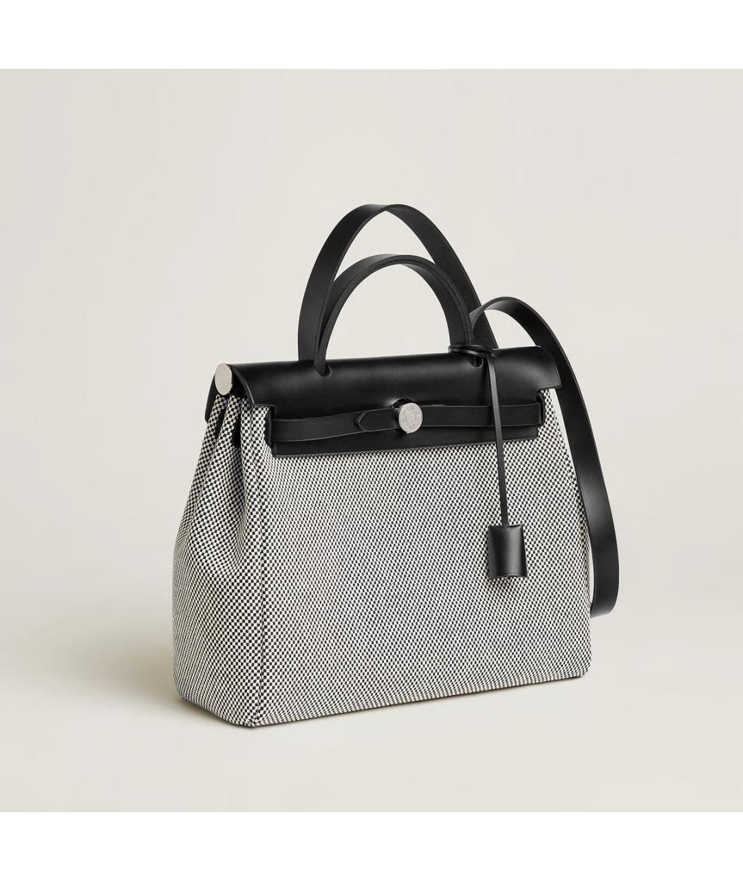 HERMES Серая тканевая сумка через плечо, фото 2