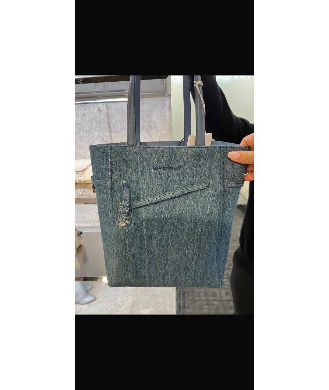 GIVENCHY Синяя деним сумка через плечо, фото 4