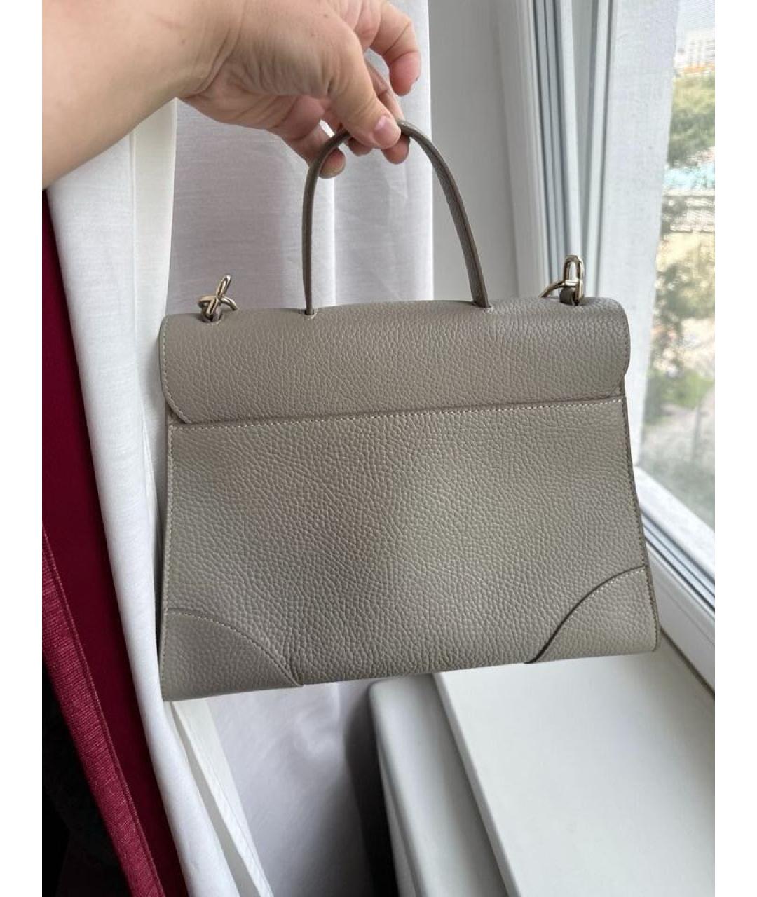 FURLA Серая кожаная сумка через плечо, фото 3