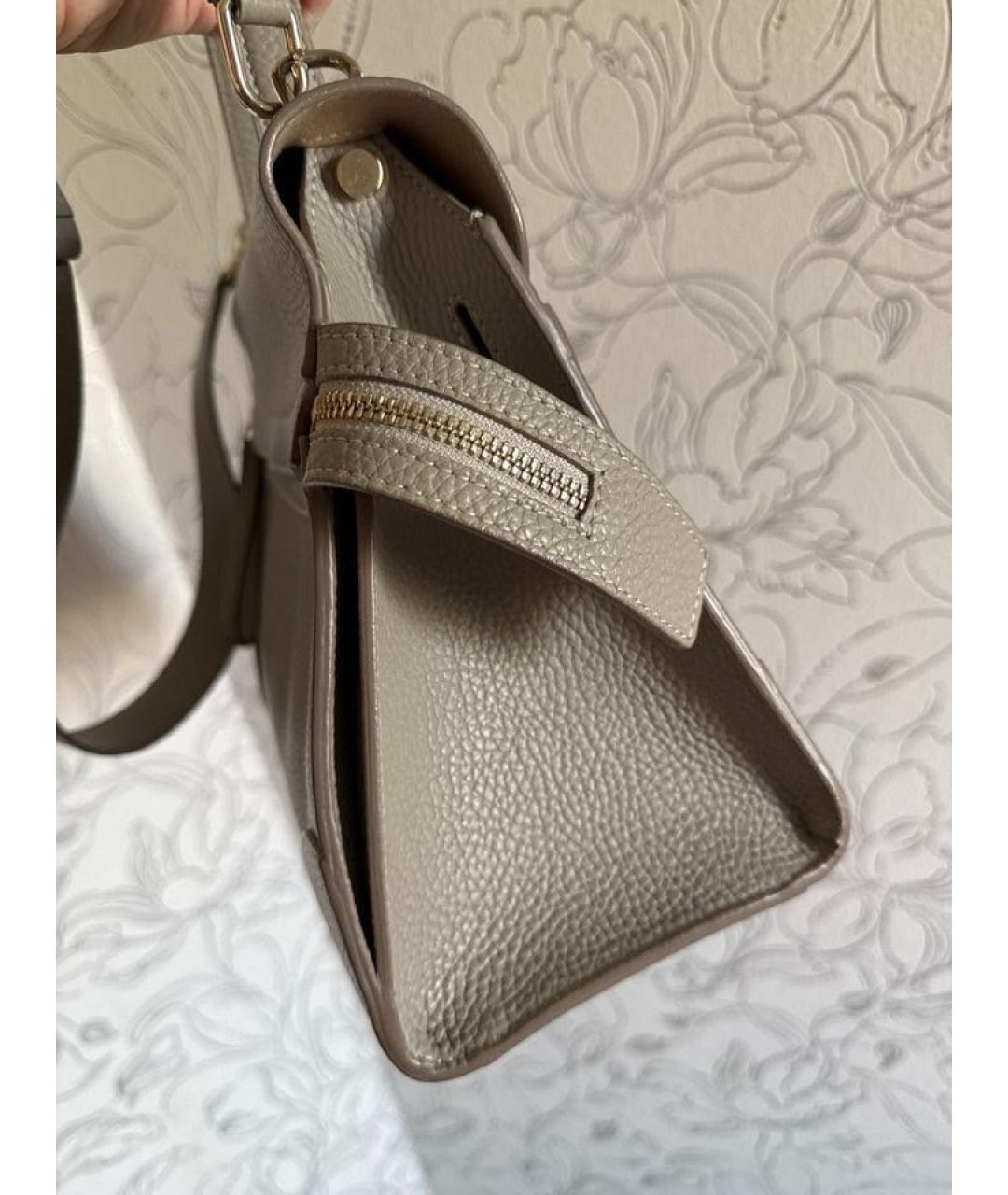 FURLA Серая кожаная сумка через плечо, фото 8