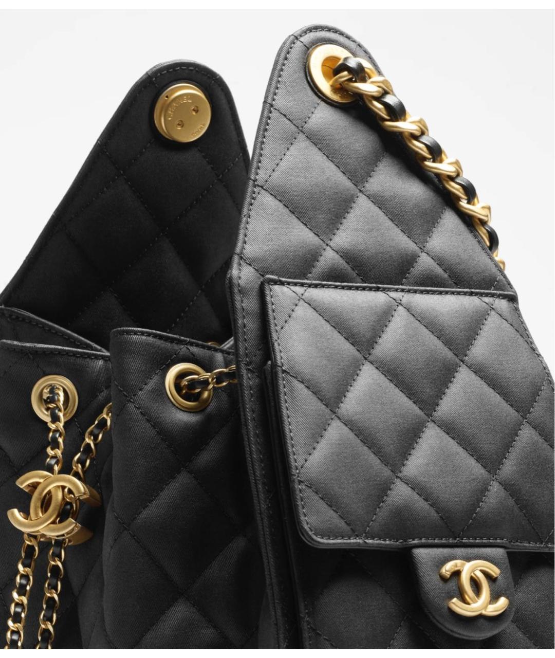 CHANEL Черная кожаная сумка тоут, фото 3