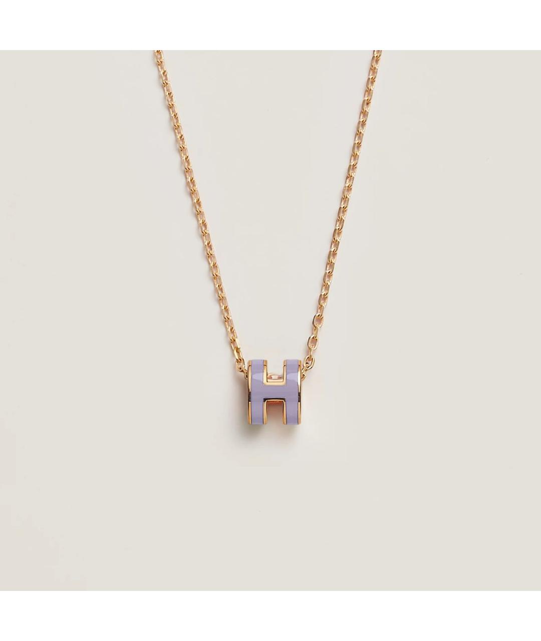 HERMES Фиолетовая металлическая подвеска, фото 3