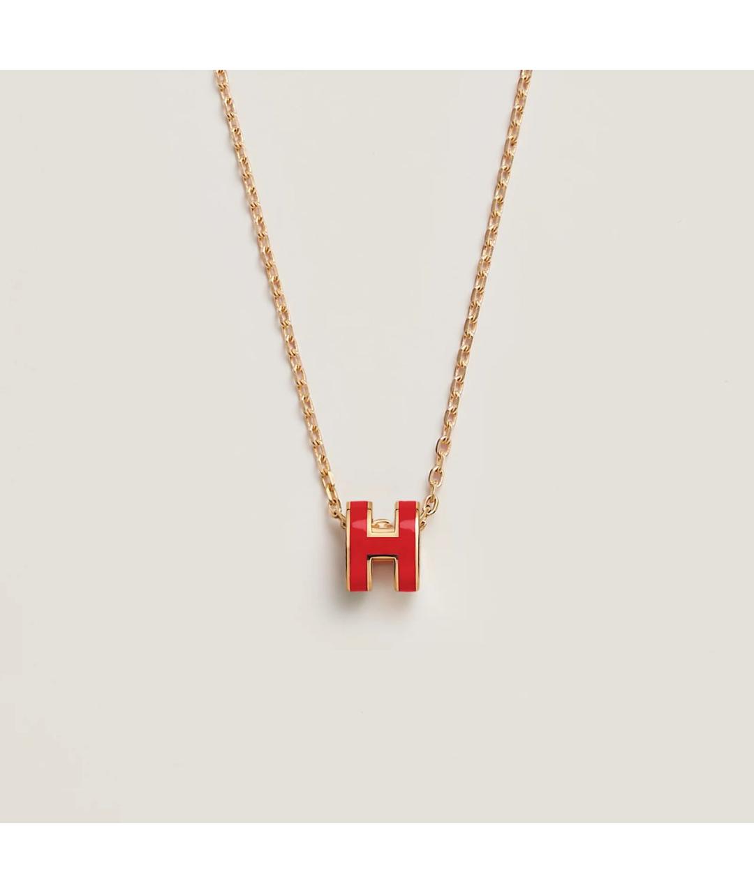 HERMES Красная металлическая подвеска, фото 4