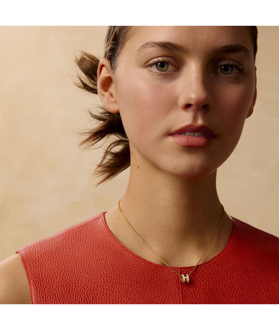 HERMES Белая металлическая подвеска, фото 3