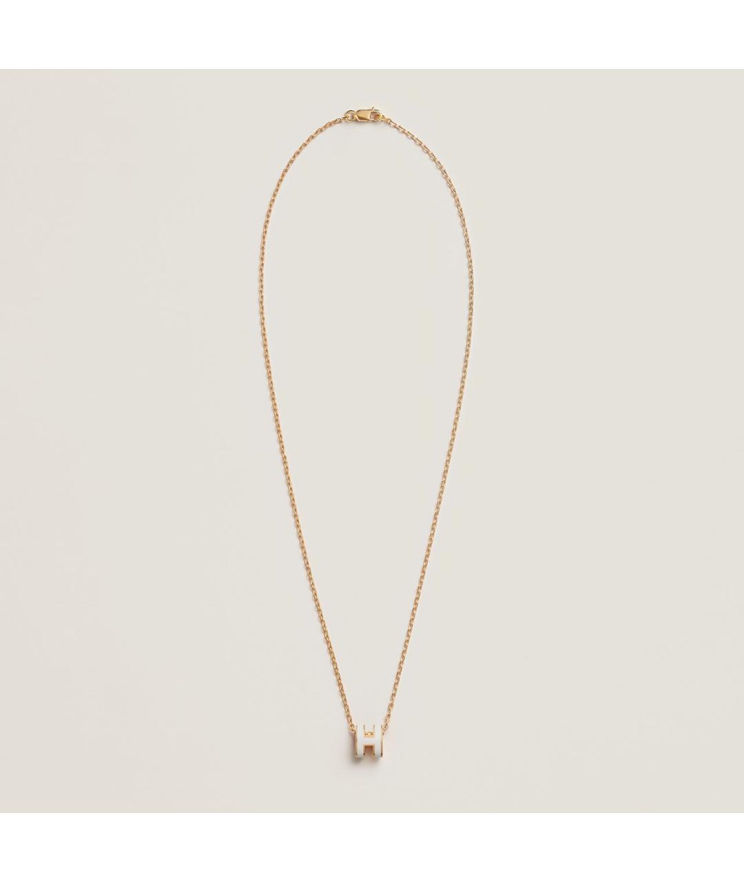 HERMES Белая металлическая подвеска, фото 2