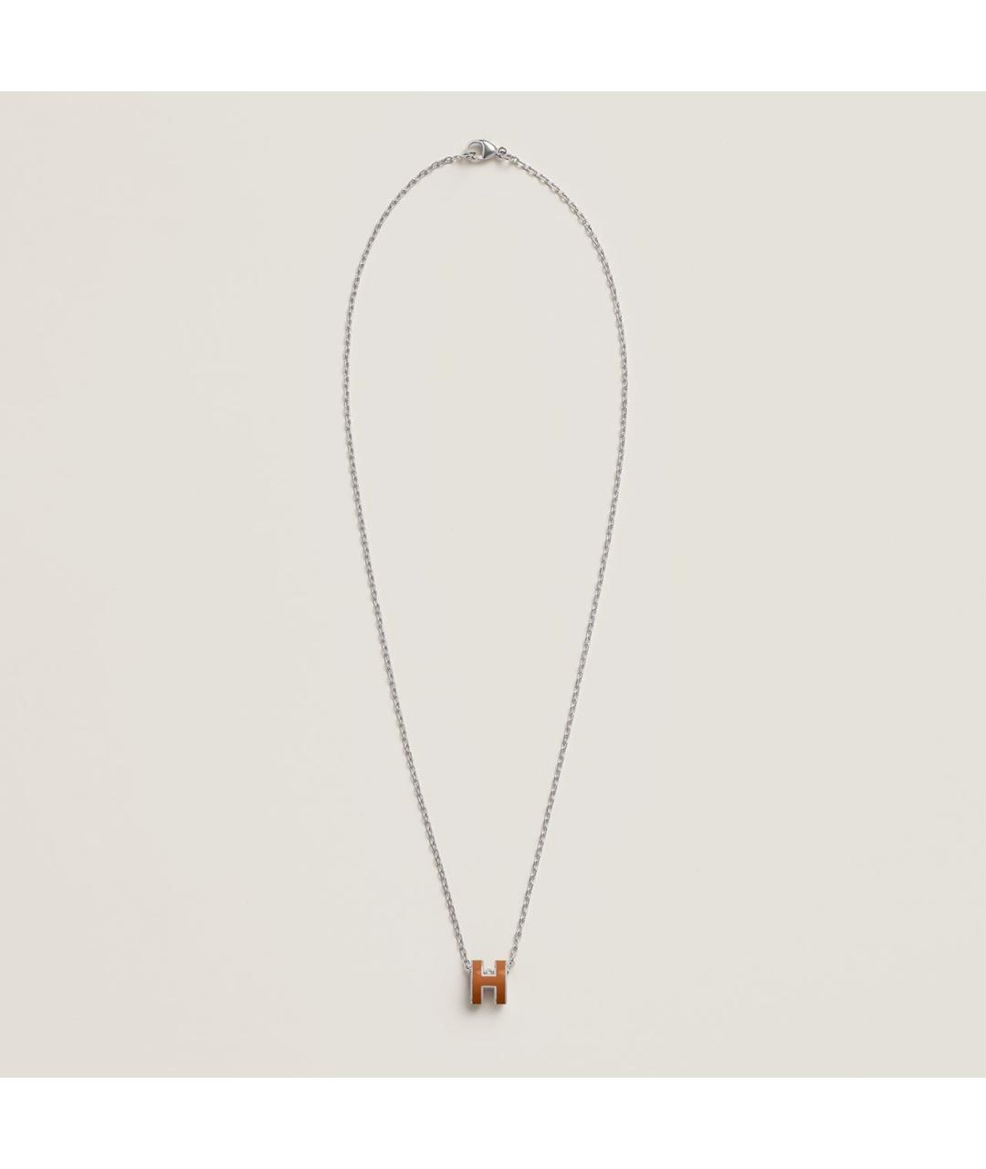 HERMES Коричневая металлическая подвеска, фото 2