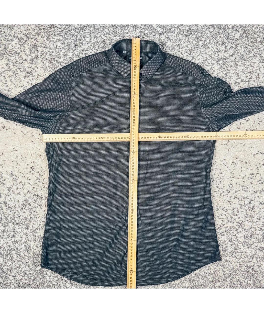 DOLCE&GABBANA Антрацитовая хлопковая классическая рубашка, фото 4