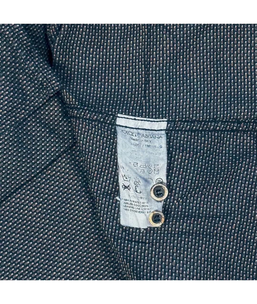 DOLCE&GABBANA Антрацитовая хлопковая классическая рубашка, фото 3