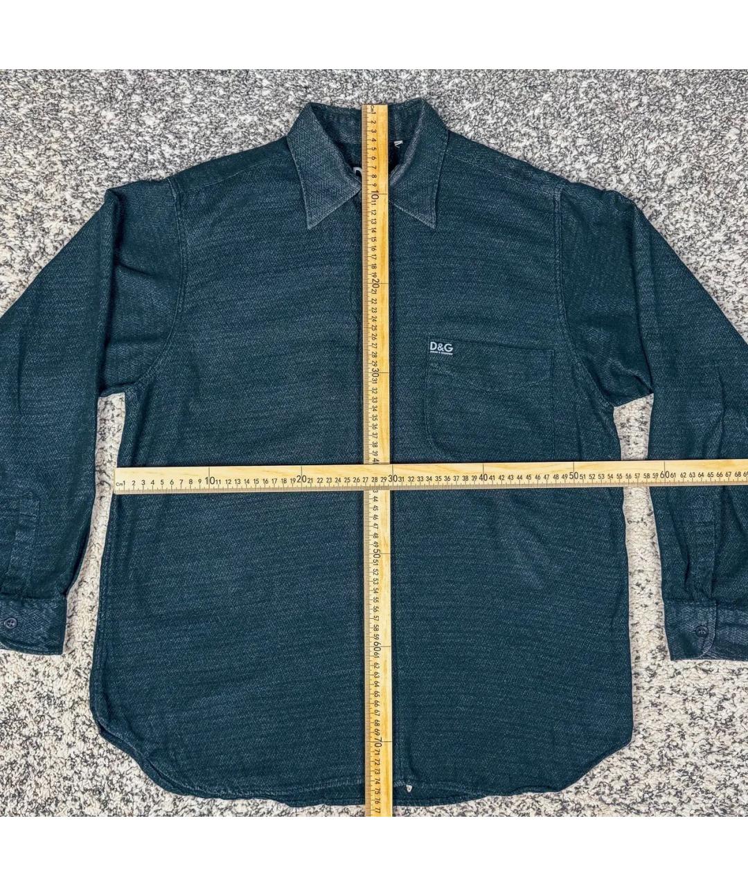 DOLCE&GABBANA Антрацитовая хлопковая классическая рубашка, фото 3