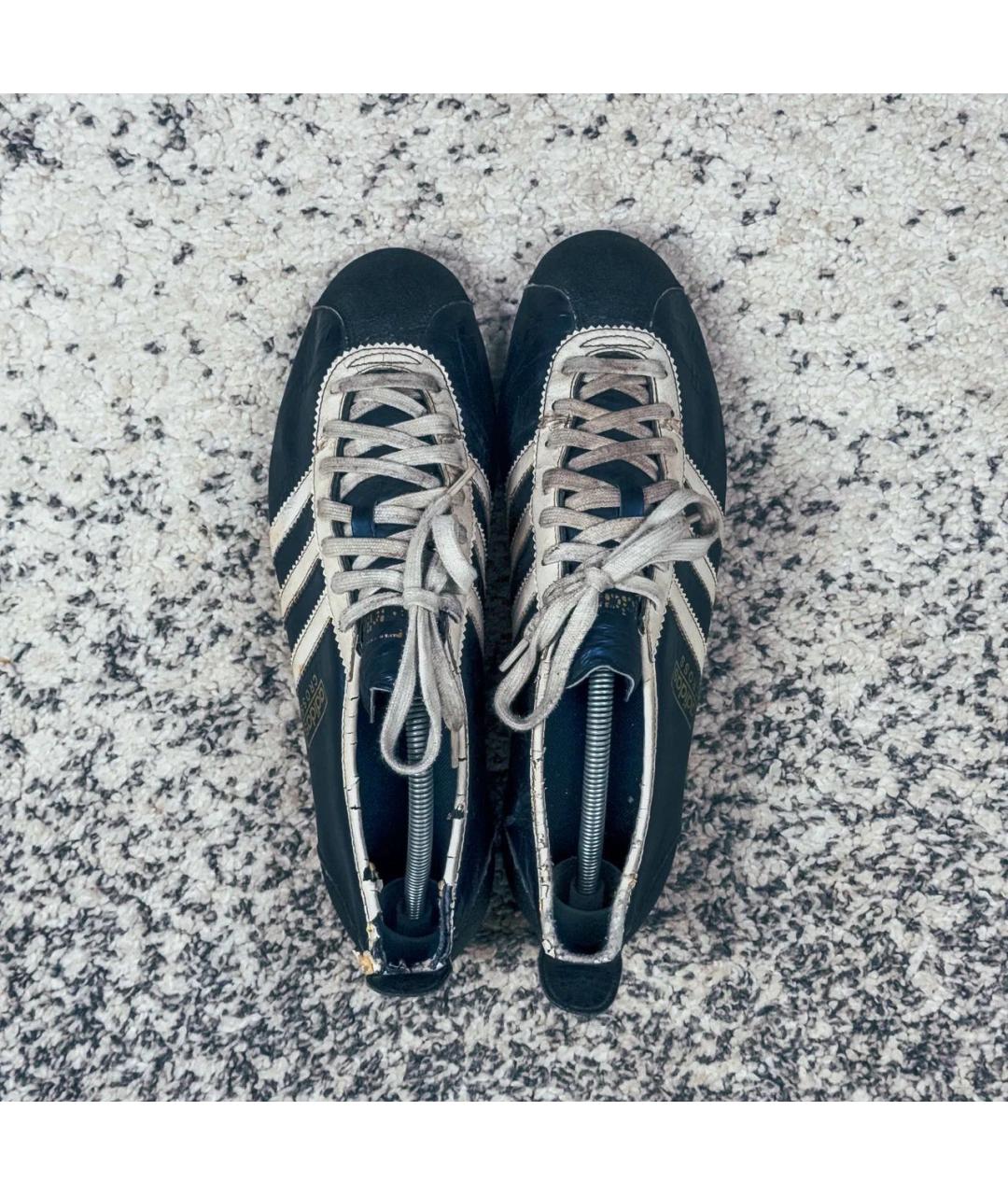 ADIDAS Темно-синие кожаные низкие кроссовки / кеды, фото 3