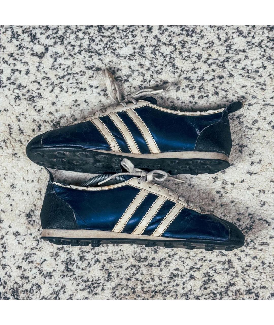 ADIDAS Темно-синие кожаные низкие кроссовки / кеды, фото 2