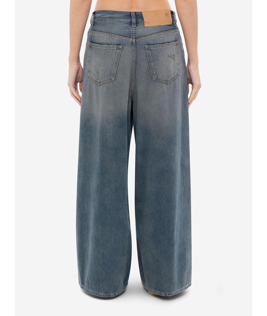 MM6 MAISON MARGIELA Серые хлопковые джинсы клеш, фото 4