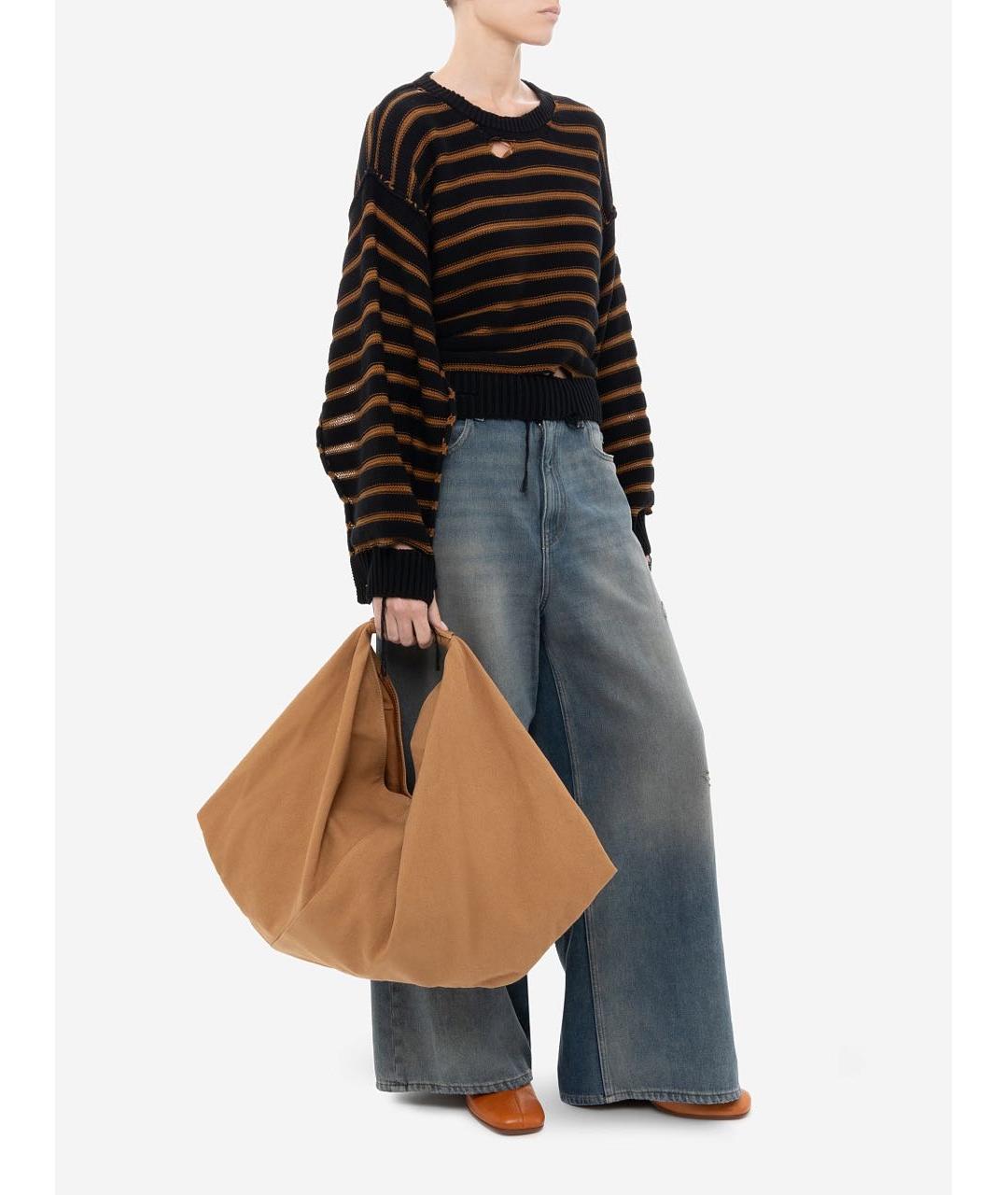 MM6 MAISON MARGIELA Серые хлопковые джинсы клеш, фото 3