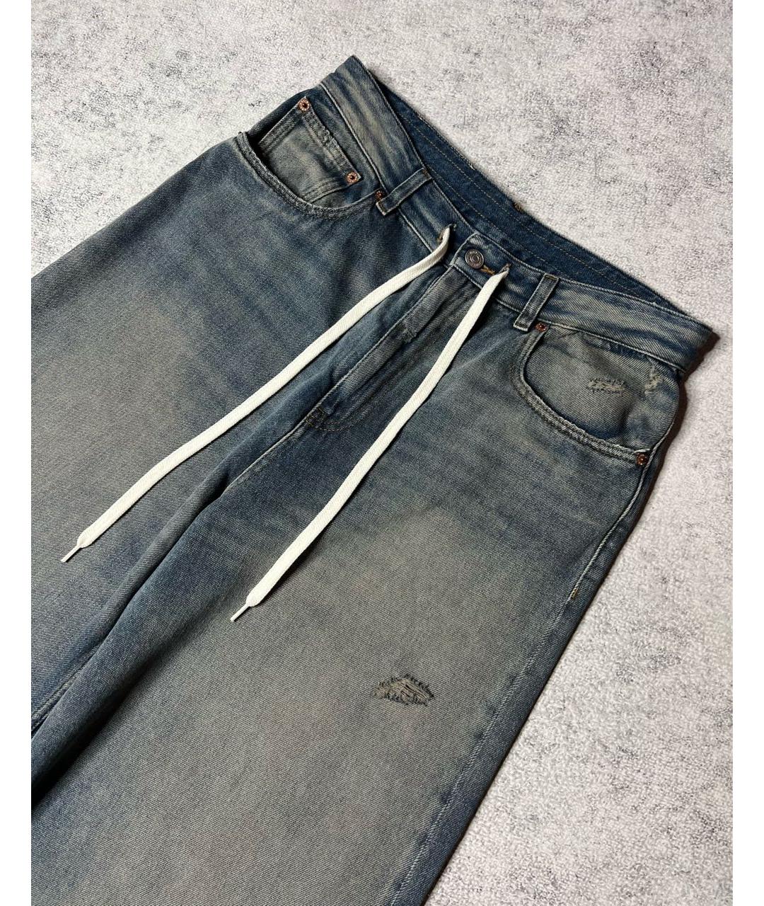 MM6 MAISON MARGIELA Серые хлопковые джинсы клеш, фото 6