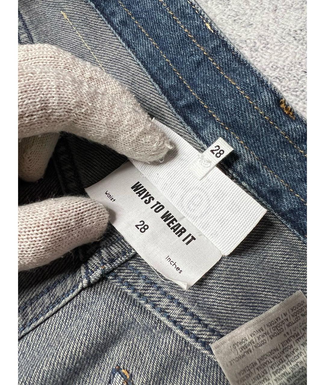 MM6 MAISON MARGIELA Серые хлопковые джинсы клеш, фото 8