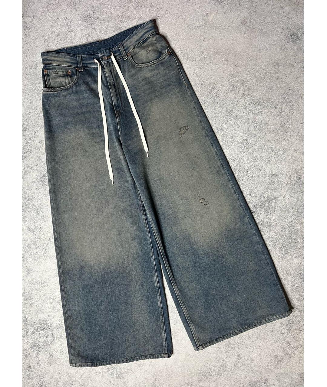 MM6 MAISON MARGIELA Серые хлопковые джинсы клеш, фото 9