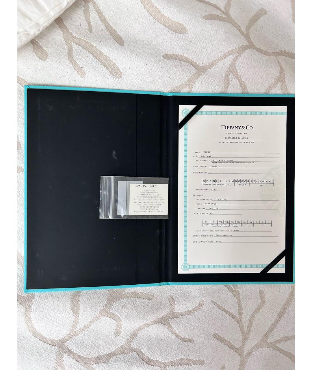 TIFFANY&CO Белое платиновое кольцо, фото 5