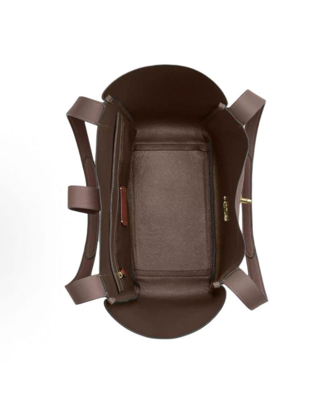 COACH Бежевая кожаная сумка тоут, фото 3