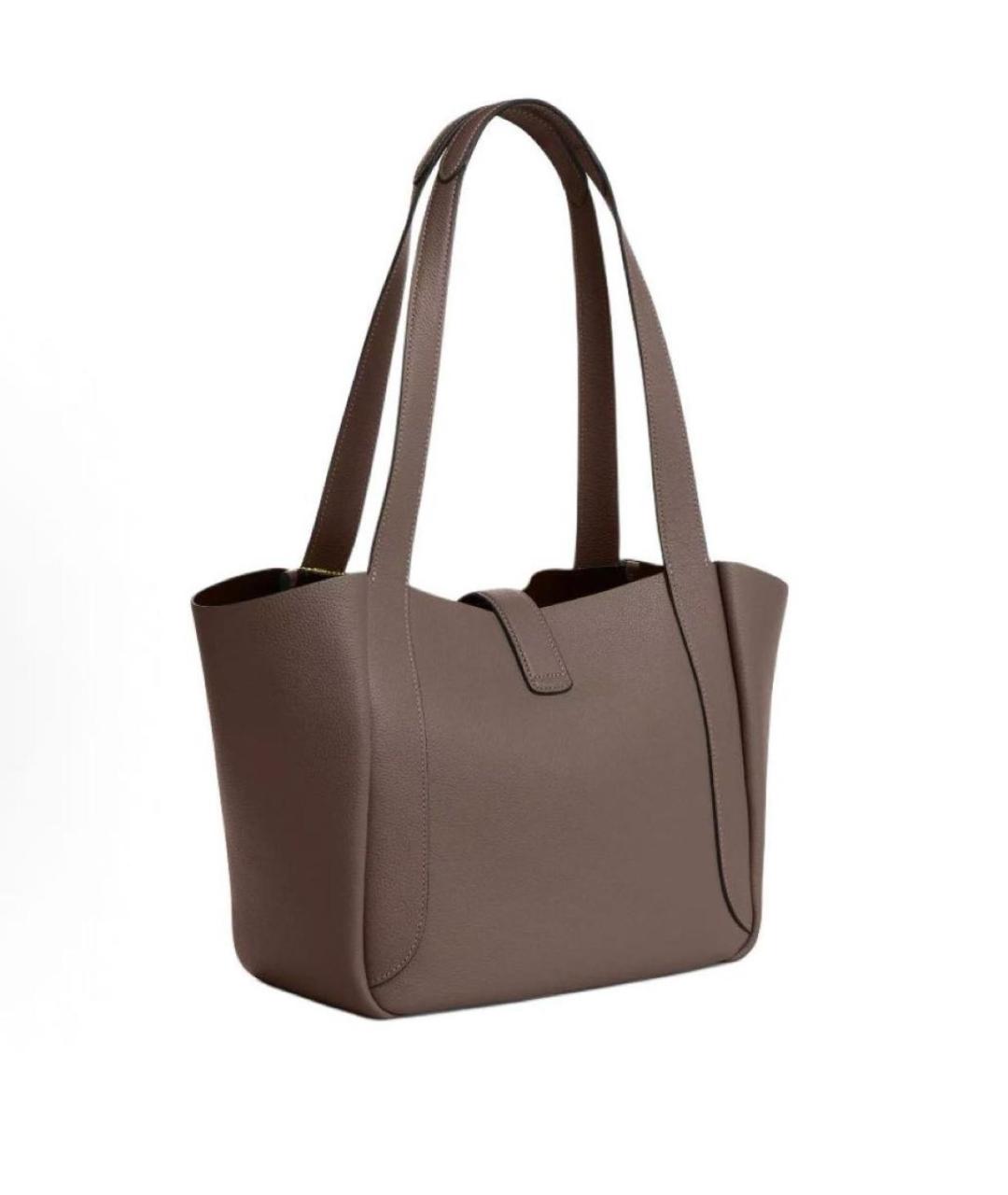 COACH Бежевая кожаная сумка тоут, фото 2