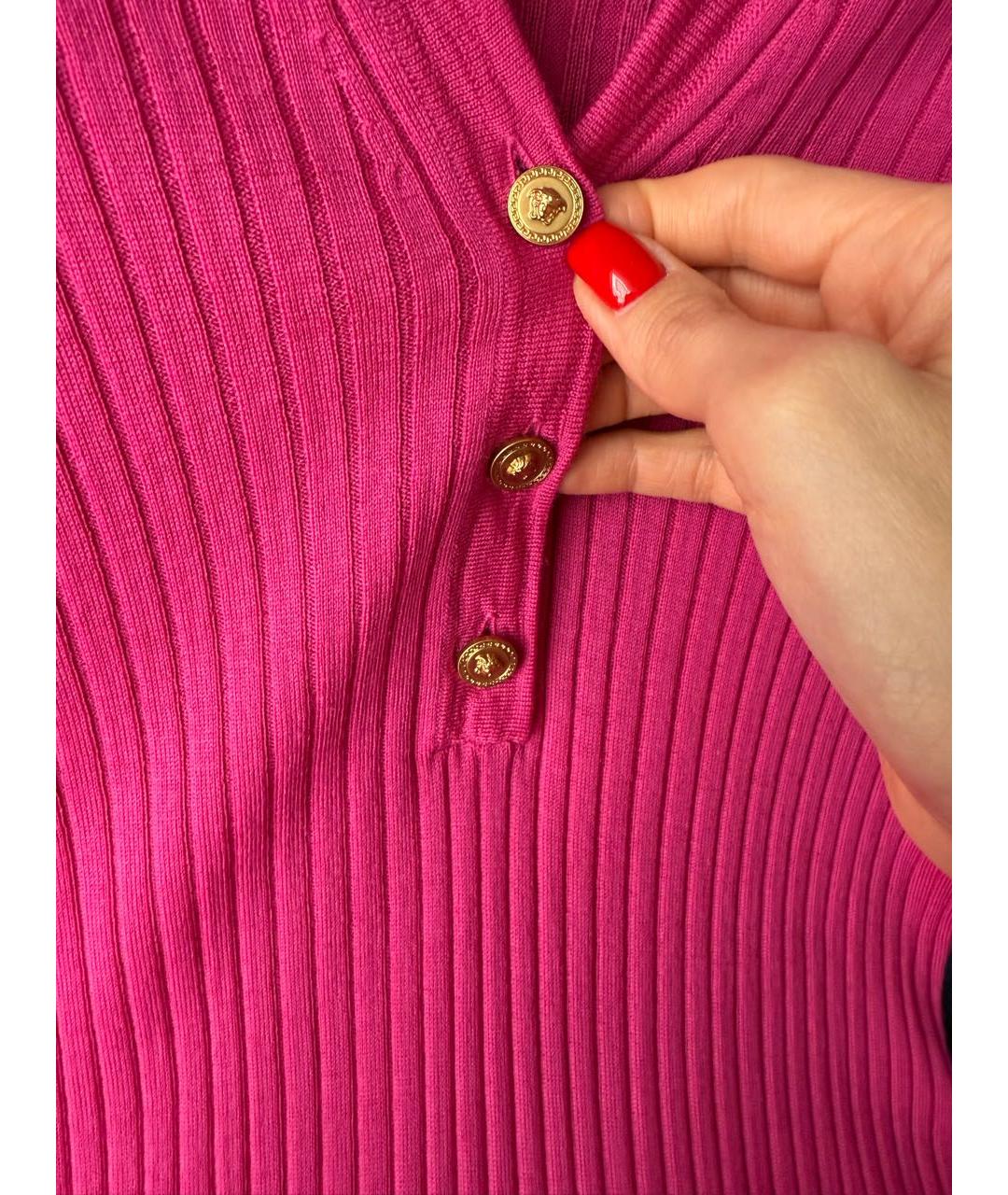 VERSACE Фуксия шерстяной джемпер / свитер, фото 4