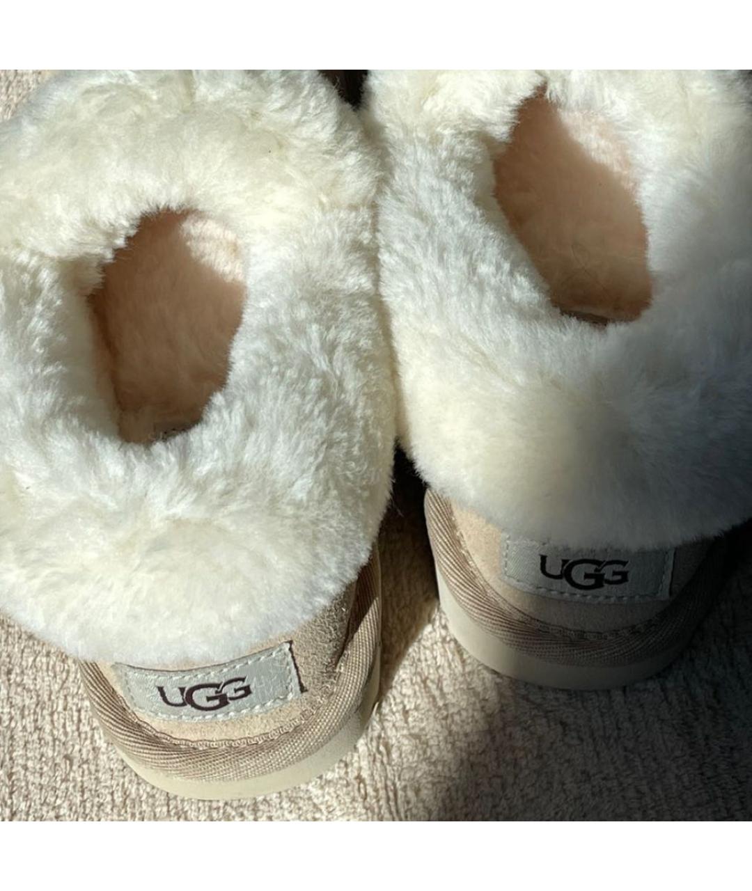 UGG AUSTRALIA Бежевые замшевые ботинки, фото 6