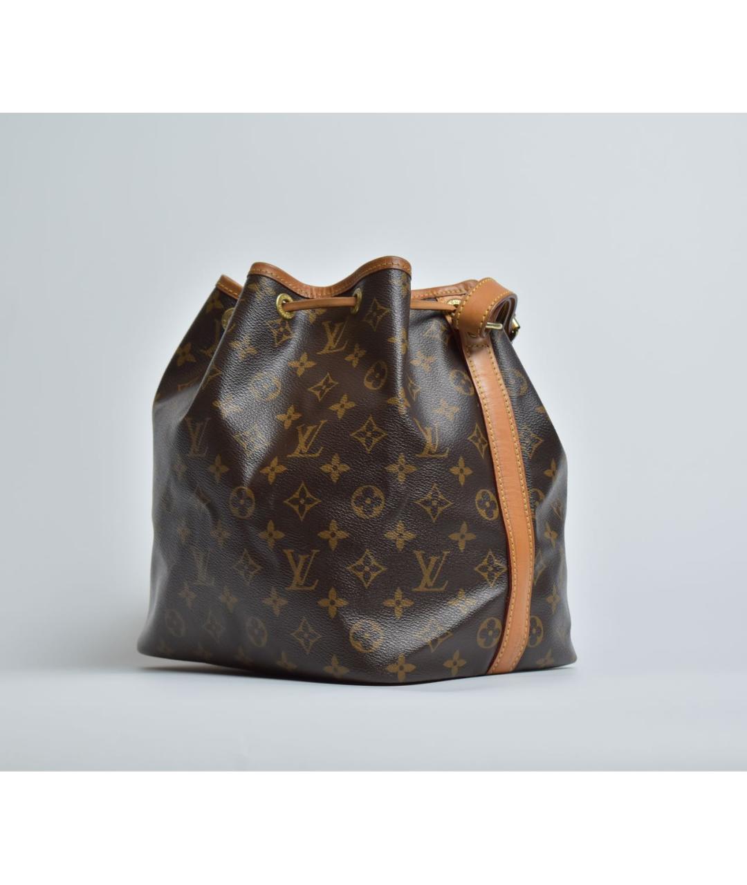 LOUIS VUITTON Коричневая кожаная сумка через плечо, фото 7