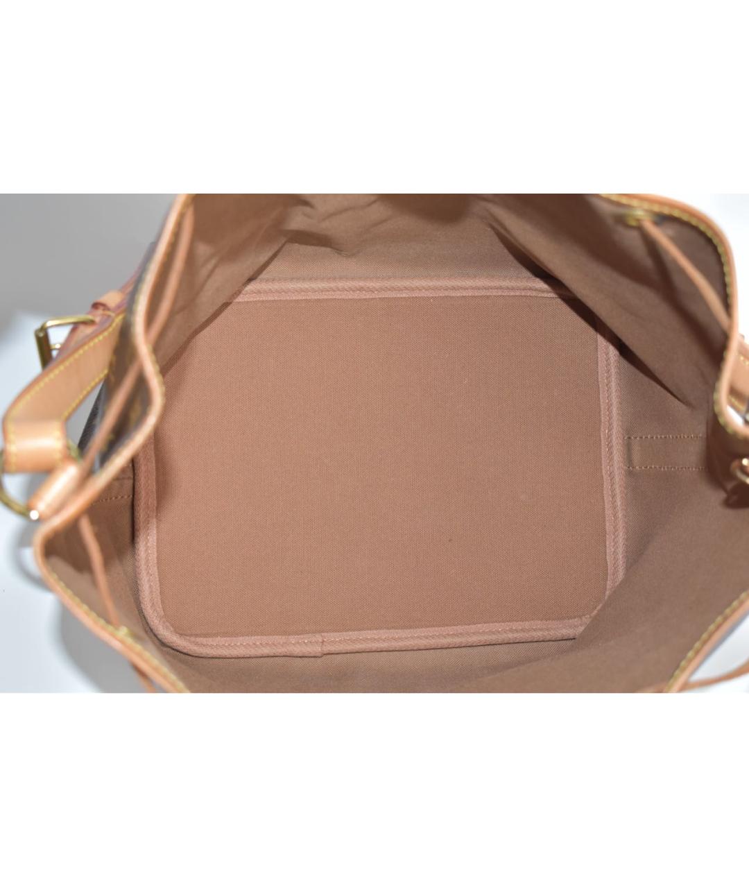 LOUIS VUITTON Коричневая кожаная сумка через плечо, фото 4